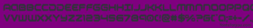 robotaurcond-Schriftart – Schwarze Schriften auf violettem Hintergrund