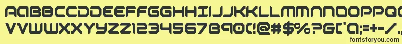 robotaurcond Font – Black Fonts on Yellow Background