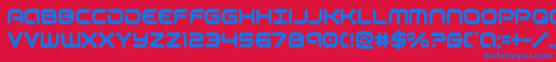 robotaurcond Font – Blue Fonts on Red Background