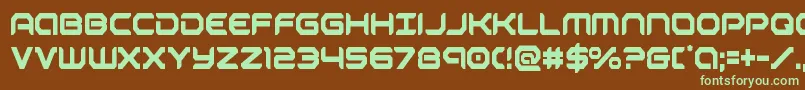 robotaurcond Font – Green Fonts on Brown Background