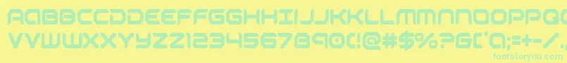 robotaurcond Font – Green Fonts on Yellow Background