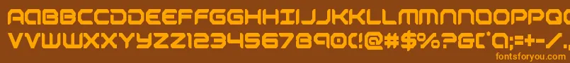 robotaurcond Font – Orange Fonts on Brown Background