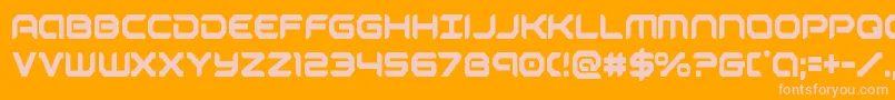 robotaurcond Font – Pink Fonts on Orange Background