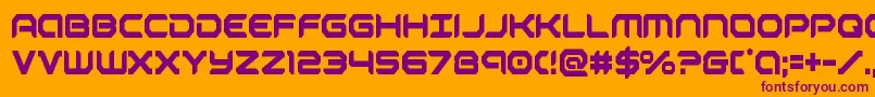 robotaurcond Font – Purple Fonts on Orange Background