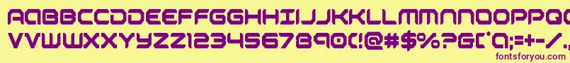 robotaurcond Font – Purple Fonts on Yellow Background