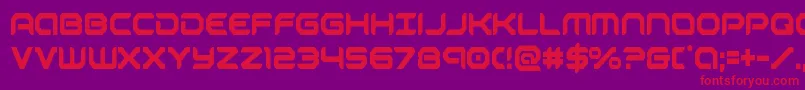 robotaurcond Font – Red Fonts on Purple Background