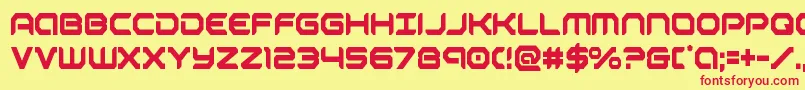 robotaurcond Font – Red Fonts on Yellow Background