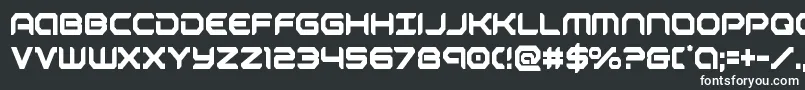 robotaurcond-fontti – valkoiset fontit mustalla taustalla