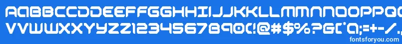 robotaurcond Font – White Fonts on Blue Background