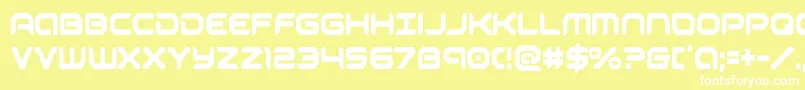 robotaurcond Font – White Fonts on Yellow Background