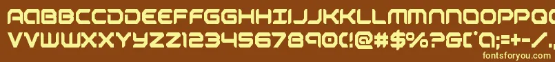 robotaurcond Font – Yellow Fonts on Brown Background