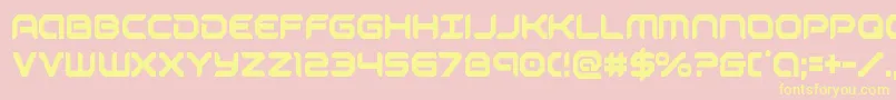 robotaurcond-Schriftart – Gelbe Schriften auf rosa Hintergrund