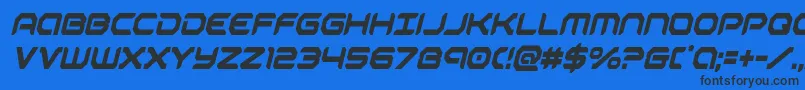 robotaurcondital Font – Black Fonts on Blue Background