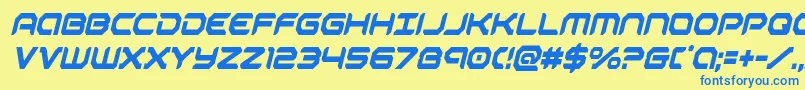 robotaurcondital Font – Blue Fonts on Yellow Background