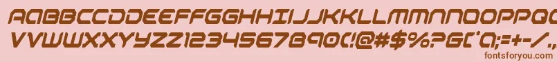 robotaurcondital Font – Brown Fonts on Pink Background