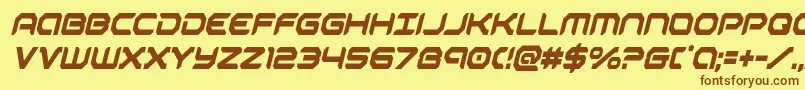 robotaurcondital Font – Brown Fonts on Yellow Background