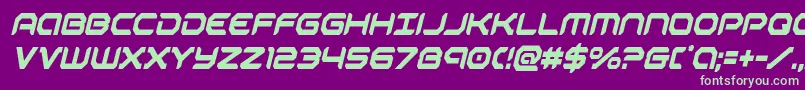 robotaurcondital Font – Green Fonts on Purple Background