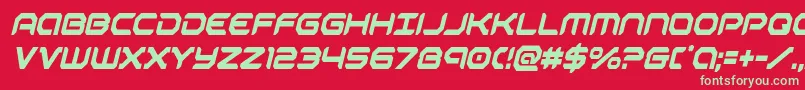 robotaurcondital Font – Green Fonts on Red Background