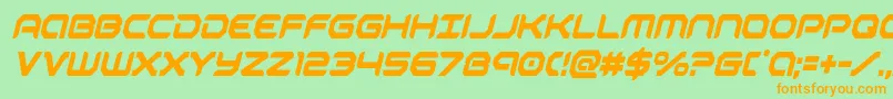 robotaurcondital Font – Orange Fonts on Green Background