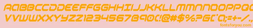 robotaurcondital Font – Orange Fonts on Pink Background