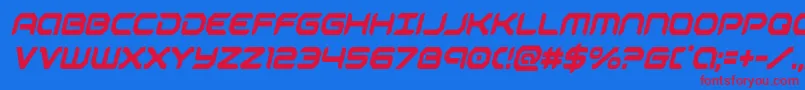 robotaurcondital-fontti – punaiset fontit sinisellä taustalla