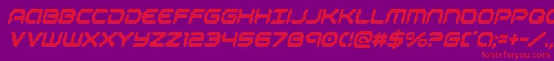 robotaurcondital Font – Red Fonts on Purple Background