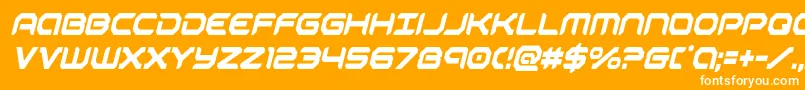 robotaurcondital Font – White Fonts on Orange Background