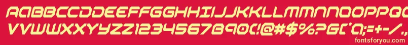 robotaurcondital Font – Yellow Fonts on Red Background