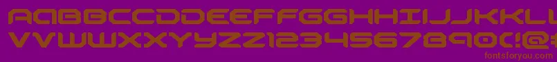 robotaurexpand Font – Brown Fonts on Purple Background