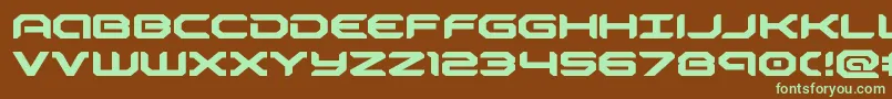 robotaurexpand Font – Green Fonts on Brown Background