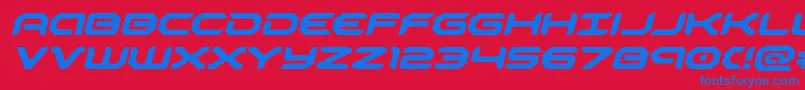 robotaurexpandital Font – Blue Fonts on Red Background