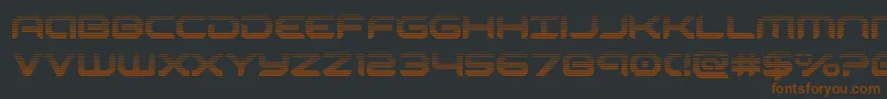 robotaurgrad-fontti – ruskeat fontit mustalla taustalla