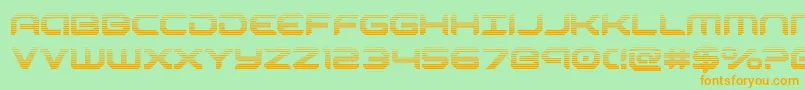 robotaurgrad Font – Orange Fonts on Green Background