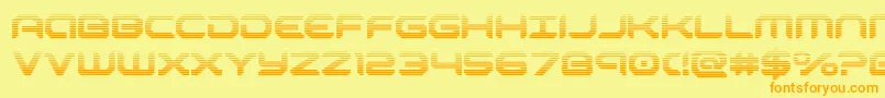 robotaurgrad Font – Orange Fonts on Yellow Background