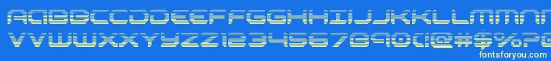 robotaurgrad Font – Yellow Fonts on Blue Background