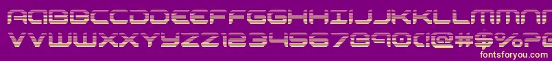 robotaurgrad Font – Yellow Fonts on Purple Background