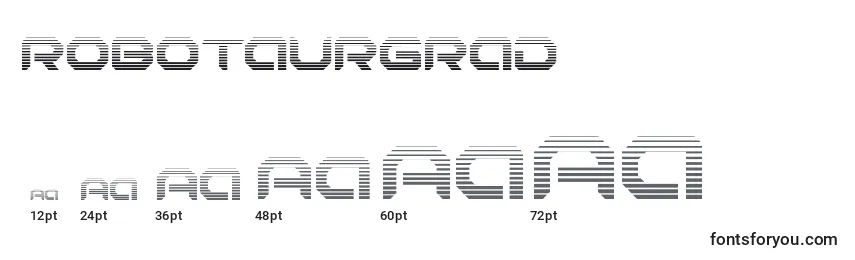 Размеры шрифта Robotaurgrad