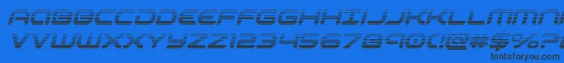 robotaurgradital Font – Black Fonts on Blue Background