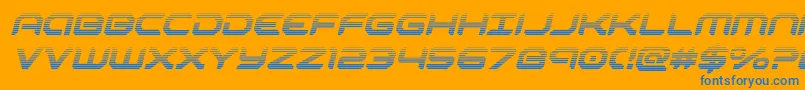 robotaurgradital Font – Blue Fonts on Orange Background