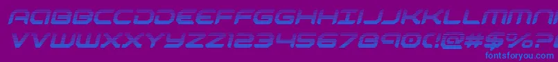 robotaurgradital Font – Blue Fonts on Purple Background