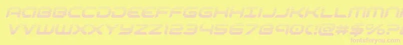 robotaurgradital Font – Pink Fonts on Yellow Background