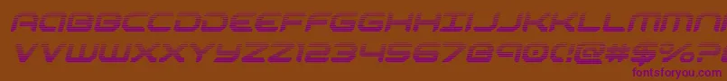 robotaurgradital Font – Purple Fonts on Brown Background