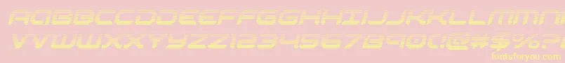 robotaurgradital Font – Yellow Fonts on Pink Background