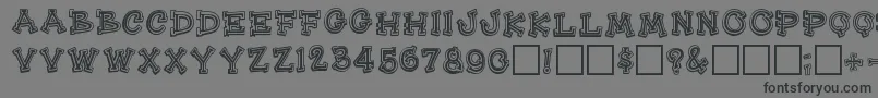 Heehaw Font – Black Fonts on Gray Background