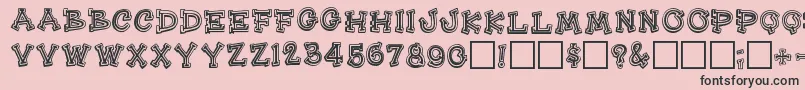 Heehaw Font – Black Fonts on Pink Background