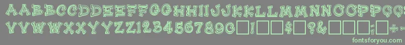 Heehaw Font – Green Fonts on Gray Background