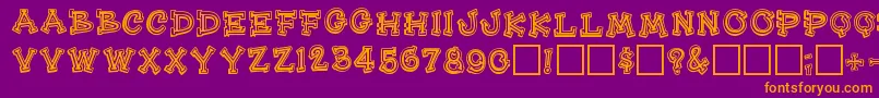 Heehaw Font – Orange Fonts on Purple Background