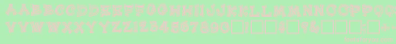 Heehaw Font – Pink Fonts on Green Background