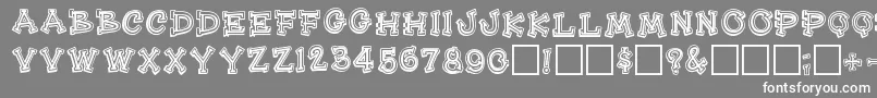 Heehaw Font – White Fonts on Gray Background