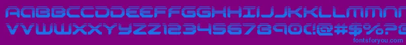 robotaurhalf Font – Blue Fonts on Purple Background